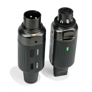 AROMA Système de Microphone sans Fil UHF Émetteur et Récepteur Audio XLR Rechargeables avec 7 Canaux Transmission Stable pour Micros Dynamiques Mixeur Audio Systèmes PA (Aroma Music Global, neuf)