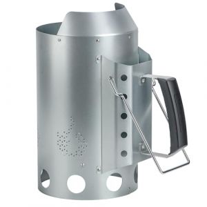 Onlyfire Chemin&eacute;e d'allumage en Acier Galvanis&eacute;, Rapidfire Starter - BBQ Accessoire pour Barbecues &agrave; Charbon &Oslash; 47 cm et +, Allume-feu avec Deux Poign&eacute;es, 32cm de Hauteur, Remplacement pour Weber 7416 (Onlyfire Store, neuf)