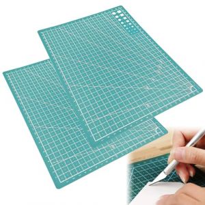 Tapis de Couture,Tapis de Découpe,Tapis de Découpe Autocicatrisant,Tapis de Decoupe Couture,Plaque Découpe,Tapis de Découpe Auto-Cicatrisant A4,Pour Couture,Artisanat Et Patchwork,30×22cm,Vert,2pcs (Opptt, neuf)