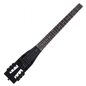 Anygig Guitare Électrique Voyage Portable 82CM 1.6KG Noir Mat 25.5" Pleine Échelle avec Gigbag Gaucher (Flashice, neuf)