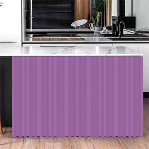 Highdi Rideau Armoire Cuisine Courts, Meuble Rideau Cache Placard Anti Poussière Auto-Adhésif sans Perçage pour sous Evier, Cuisine Porte de Placard, Étagères (Pourpre,100 * 70cm) (Highdi, neuf)