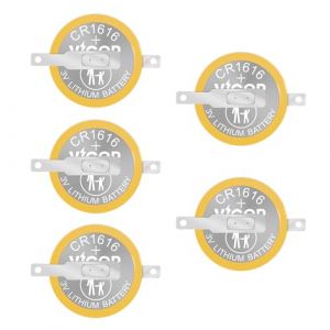 ViCep Lot de 5 Piles CR1616 &agrave; languettes 3 V 1616 avec languettes &agrave; souder pour Cartouche Gameboy Ruby Gameboy Advance SP Fire Red Leaf Green Emerald (123 Battery Power, neuf)