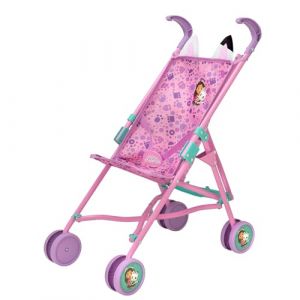 COLORBABY Gabby's Dollhouse Poussette pour bébé, 53 cm, ceinture réglable, poussette pliée, type parapluie, jouets pour 2 ans, fille, Mon premier chariot de poupée, poussette (39156) (Distria, neuf)