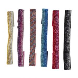 VERDANVERSE 6 Pi&egrave;ces Bandeaux de Sport pour Femmes Bandeaux &Eacute;lastiques Antid&eacute;rapants avec Paillettes Color&eacute;es Maintien Stable pour Yoga et Fitness Accessoires Cheveux pour Sport (SLILi, neuf)