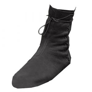 SIULAS Bottes en Cuir PU - Renaissance Medieval Cosplay Boots Bottes de Moto à Lacets Combat Vintage Distressed Bottes en Cuir PU Bottes de Mode pour Femmes et Hommes Cosplay,Noir,44 (ZGYKOBE, neuf)