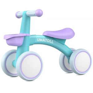 Umatoll Draisienne Bebe 1 an, Jouet Enfant pour 12-24 Mois, Vélo avec Panier pour Garçons et Filles, Premier Cadeau Anniversaire Noel (Bleu Violet) (Umatoll EU, neuf)