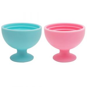 TEHAUX Support pour &Eacute;ponges &agrave; Maquillage en Silicone Ventouse Lot de 2 Porte-&Eacute;ponge R&eacute;utilisable pour Nettoyage de Pinceaux et Rangement de Beaut&eacute; Compact et Portable pour Voyage (Breamblue N, neuf)