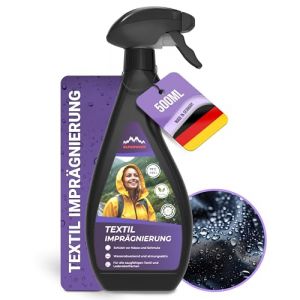 Alpenwert Spray imperm&eacute;abilisant textile 500 ml [Protection d&eacute;perlant longue dur&eacute;e] Fabriqu&eacute; en Allemagne pour textiles d'ext&eacute;rieur, chaussures, v&ecirc;tements de ski, tentes, etc., Ext&eacute;rieur (500 ml) (ALPENWERT, neuf)