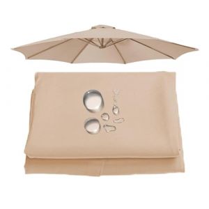 Homg Auvent De Remplacement Pour Parasol 6 Baleines/8 Baleines, Toile De Parasol Déporté 200/230/250/270/300/350 cm pour Parasol en Polyester, Imperméable Et Respirante (Homg, neuf)