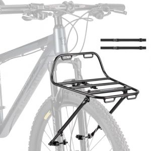 PINNAMAX Porte-Bagages Avant de v&eacute;lo, Porte-Bagages Avant avec barreaux, Support &agrave; Pizza en Aluminium &agrave; Monter sur Le Devant, pour VTT, v&eacute;los gravels et v&eacute;los de Tourisme (R&auml;der Bike, neuf)