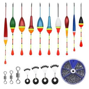 JINXIAN 205 Pcs Plomb Peche Flotteur 10 Pcs Flotteur Peche Au Coup 4 Pcs Stop Float Peche 3 Pcs Emerillon Peche Materiel de Peche pour Pêche Sauvage Lac Pêche en Mer (CAIJX, neuf)