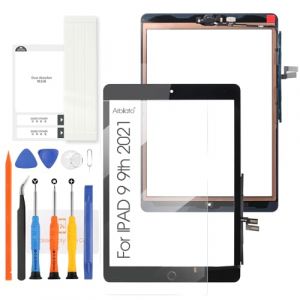 Arbilato Écran pour iPad 10.2 2021 9ème Génération Replacement - Écran Tactile Numériseur pour iPad 10.2 2021 Verre avec Home Button A2603 A2604 (Pas LCD) (Noir) (DR Phone, neuf)