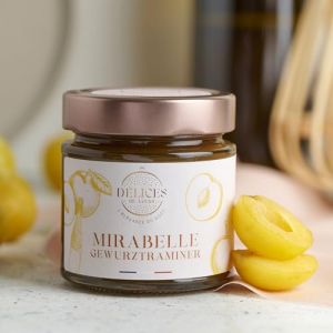 Ô Délices de Lucas – Confiture Mirabelle au Gewurztraminer 58% Fruits – Artisanale et Fabriquée en France – Pot en Verre 230 g – Gastronomie Française (Délices de Lucas, neuf)