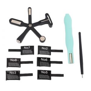 YUYTE Aimant &agrave; Ongles, Aimant en Forme de C&oelig;ur 3 en 1 et Aimant Multifonctionnel 6 en 1 avec Tableau Magn&eacute;tique &agrave; Motifs et Stylo &agrave; Bille en Acier, pour Bricolage, Salon de Nail Art, (9 pi&egrave;ces) (Lyanzhi, neuf)