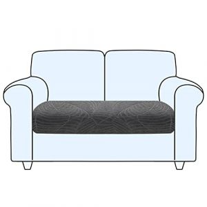 SHUOJIA Housse De Coussin De Canapé, Housse De Coussin Extensible, Housse Coussin D'assise Antidérapant, Housse De Protection pour Meubles Seat for Pets & Kids (Grey,Large-2-Seater) (SHUOJIA, neuf)