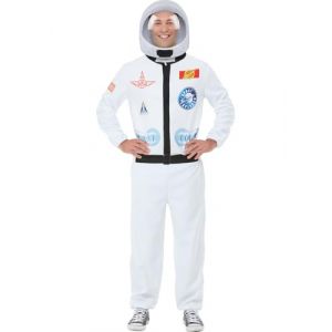 Funidelia | Déguisement dastronaute avec casque pour homme Espace homme, Espace, Lune, Professions - Déguisement pour Adultes et accessoires pour Halloween, carnaval et fêtes. - Taille XXL - Blanc (Funidelia FR-BE-LU, neuf)
