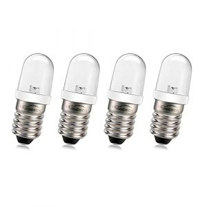 Ruiandsion E10 Ampoule LED 220 V 230 V AC Vis de 8mm base d'économie d'énergie LED Voyant LED E10 base de mise à niveau de l'ampoule, blanc chaud (Lot de 4) (Ruiandsion, neuf)