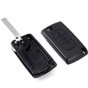 SurePromise Coque pour clé de Voiture 3 Boutons pour Peugeot 407/407 SW (OcioDual, neuf)