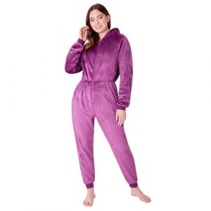 CityComfort Combinaison Pyjama Femme, Grenouillère Femme Pyjama Onesie Tout en Un en Polaire S-XL (Orchidée, L) (Get Trend., neuf)