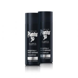 Plantur 39 Lot de 2 shampoings anti-gris 200 ml - Masque progressivement les cheveux gris - Pour cheveux bruns à foncés (Growify E-Commerce, neuf)