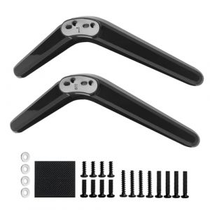 FunWorth Pieds de Piédestal de Base TV Universels, Support de Table TV Pieds de Meuble Compatible avec la Smart TV Roku TCL XiaoMi pour 27-55 Pouces, Installation Facile sans Perçage, avec Jeu de vis (FunWorth, neuf)