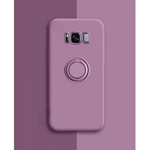 Alihtte Coque pour Samsung Galaxy S8 Plus,Coque magn&eacute;tique avec Anneau Rotatif &agrave; 360 &deg; Mince Coque Antichoc Silicone avec Plaque m&eacute;tallique, Aimant Support de Voiture Housse Bumper, Violet (Lichttech, neuf)