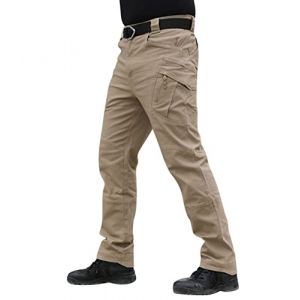 Onsoyours Hommes Printemps Automne Léger Pantalons Simple Style Longs Cargo Combat Pantalon Hommes Mode Travail Camo Armée Militaire Tactique Multi Poches Pantalon D Kaki XL (Dear Shall Good Inc., neuf)