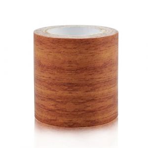 Zfseyuh Ruban Adhésif Bois Papier Adhesif pour Meuble Bois Marron Ruban Adhésif Grain de Bois Réparation pour Sols et Meubles 5,7 cm x 4,57 m (Couleur Chocolat) (Hongdz, neuf)