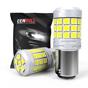 Cenmoll 1157 380 P21/5W BAY15D Ampoule LED Blanc, Super Lumineux 40W 2000LM 2V-24V Canbus Sans Erreur P21/5W BAY15D Ampoules de Voiture pour Feu de Stationnement Arrière Clignotants, Pack de 2 (BIToo, neuf)