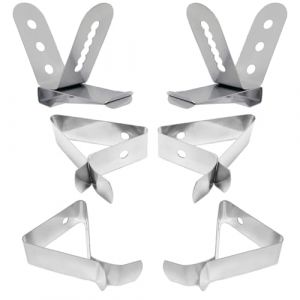 6 Pièces Sonde Température Support de Thermomètre Pince,Clip de Thermomètre en Acier Inoxydable,pour le Montage de Capteurs de Température,Thermomètre, Fumoir,Moniteur de Température,Argenté (Ulawellor, neuf)