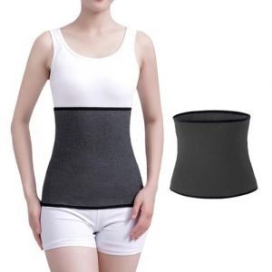 WIRZUL Ceinture Lombaire élastique en Coton et Laine Thermique Unisexe ceinture lombaire Hiver Ceinture Lombaire Thermique femme Gris foncé (ANETTEE GLOBALISS, neuf)