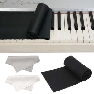 GHPKOTW Protection anti-poussière souple pour clavier de piano 88 touches,Inclut 2 Chiffons de Nettoyage, Anti-Poussière Protectricepour clavier électronique, piano numérique (ferreux,125x15cm) (ZBr4469, neuf)