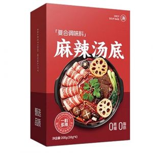 Base de Soupe Hot Pot Authentique, Choix de 4 Soupes, &Eacute;pic&eacute;e, Aux Champignons, &agrave; la Tomate, Bouillon Instantan&eacute; Enti&egrave;rement Naturel pour Fondue Chinoise, Nouilles, Ramen et Cuisine(Spicy) (YYM99LMY, neuf)