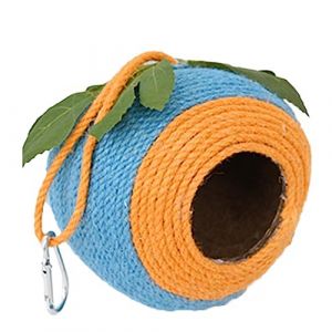 Nid de coquille de noix de coco pour perroquet, nichoir portable, nichoir d'élevage de perruches, nichoir réutilisable en coquille de noix de coco naturelle pour hirondelle, moineau (featurecub, neuf)