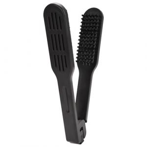 Brosse &agrave; cheveux &agrave; pince - Brosse double face avec poils naturels - Peigne &agrave; lisser de salon - Outil de coiffure pour la maison et le voyage (HaiFusion Studio, neuf)