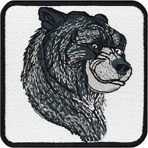 &Eacute;cusson Thermocollant ours grizzly Canada Faune Logo Protection esp&egrave;ces Environnement Autocollant Sauvez la plan&egrave;te | &Eacute;cusson enfant ours rieur | 70x70mm (EXPRESS-STICKEREI, neuf)