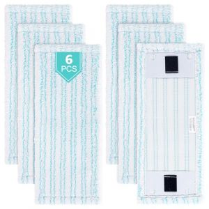 Lot de 6 housses de rechange pour balai d'essuie-glace Leifheit Clean Twist M Ergo Micro Duo/Power Clean M - Pour tous les types de sols - Efficace et absorbante - En microfibre - Pour enlever les (JinFengMaoYi-FR, neuf)
