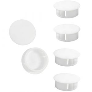 Qrity 10 Pi&egrave;ces 35mm Bouchons en Plastique Rond, Cache Trou Meuble, Blanc, Bouchon de Trou de Percage pour Verrouillage Trou Meubles (Qrity, neuf)