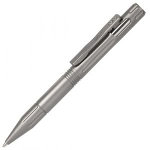 SMOOTHERPRO Stylo à bille en titane/stylo à verrou Compatible avec les recharges Parker pour cadeau signé pour bureau, école, entreprise Couleur argent sablé (GT01) (Smootherpro Inc. EU, neuf)
