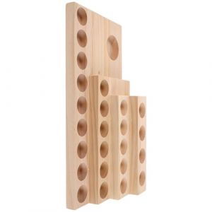 WOONEKY Pr&eacute;sentoir &agrave; Huiles Essentielles Bois Support Organiseur Multi-trous pour Flacons Aromath&eacute;rapie &Eacute;tag&egrave;re de Rangement Robuste et Compacte pour Huiles Parfum&eacute;es (Jan Yagers, neuf)
