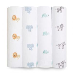 Lot de 4 maxi-langes en coton bio Winnie in the woods - aden + anais (Kooltrade Ltd, neuf)