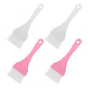 POPETPOP Lot de 4 Pinceaux Maquillage Grand Format pour Masque Facial et Beurre Corporel Poils Doux Couleurs Blanc et Rose Applicateurs Polyvalents pour Soins Visage et Corps Voyage (Denneyas, neuf)