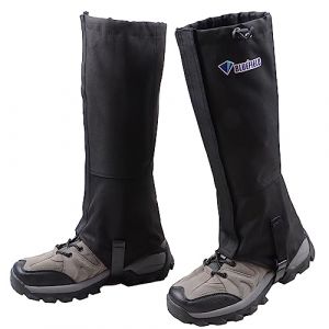 Azarxis Guêtres Randonnée Imperméables Guêtres Neige Hiver Jambières de Protection pour Homme Femme Escalade Chasse Ski (Noir - M) (Azarxis (FR), neuf)