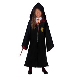 Funidelia Déguisement Officiel de Hermione Granger Deluxe pour Fille avec tunique avec écusson brodé, Tunique de Gryffondor Enfant Hogwarts, Déguisements de Carnaval et Halloween – Taille 5-6 ans (Funidelia FR-BE-LU, neuf)