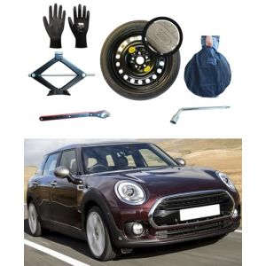 Kit de Roue de Secours 17'' Roue de Secours compatible avec Mini Clubman Cooper D/S/SD avec Cric, Clé, Gants et Sac (NETVANS, neuf)
