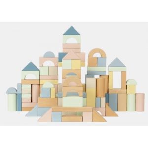 Nene Toys Blocs de Construction en Bois 100 Pièces – Blocs Pastel en Bois FSC pour Enfants dès 1 an – Jeu Montessori d’Éveil, Empilage & Tri pour Filles & Garçons – Idée Cadeau 1 2 3 Ans (Nene Toys, neuf)