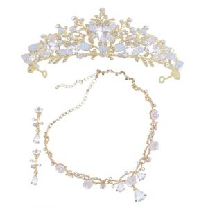 FRCOLOR 1 Jeu clip fille sur boucles d'oreilles boucles d'oreilles diadème de fête d'anniversaire couronne de bal boucles d'oreilles pour enfants couronne princesse trousse enfant costume (Laners, neuf)