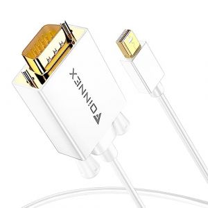 C&acirc;ble Mini DisplayPort vers VGA, Adaptateur Thunderbolt pour Microsoft Surface Pro 6 5 4 3, Mac, MacBook Pro, Air, Surface Book, ThinkPad - 2M/6.6FT (FOINNEX tech, neuf)