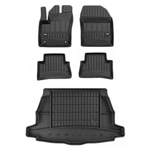 MOTOS Kit de tapis de sol en caoutchouc et tapis de coffre pour Toyota C-HR I 2016-2023 Am&eacute;liorez votre confort de voyage avec tapis antid&eacute;rapant voiture 3D- Tapis de sol voiture tous temps, protectio (MOTOS EU, neuf)