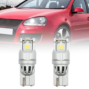 NSLUMO Ampoules de feux de position LED pour V.W Golf Mk4 Mk5 Mk6 PAIRE DE FEUX DE POSITION T10 W5W 3 LED 6000K Aucune erreur T10 LED Ampoule de d&eacute;gagement (Nslumo Autolight, neuf)